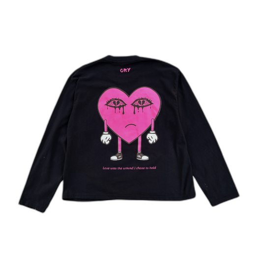 CRY FOR LOVE BOXY LONG SLEEVE T-SHIRT