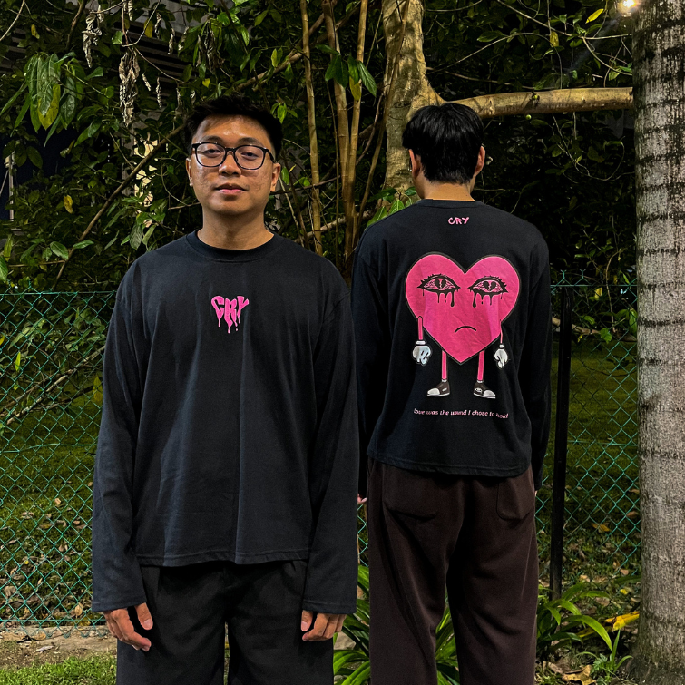 CRY FOR LOVE BOXY LONG SLEEVE T-SHIRT