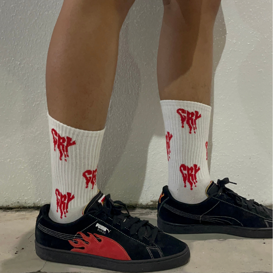 CRY FOR LOVE SOCKS (RED)