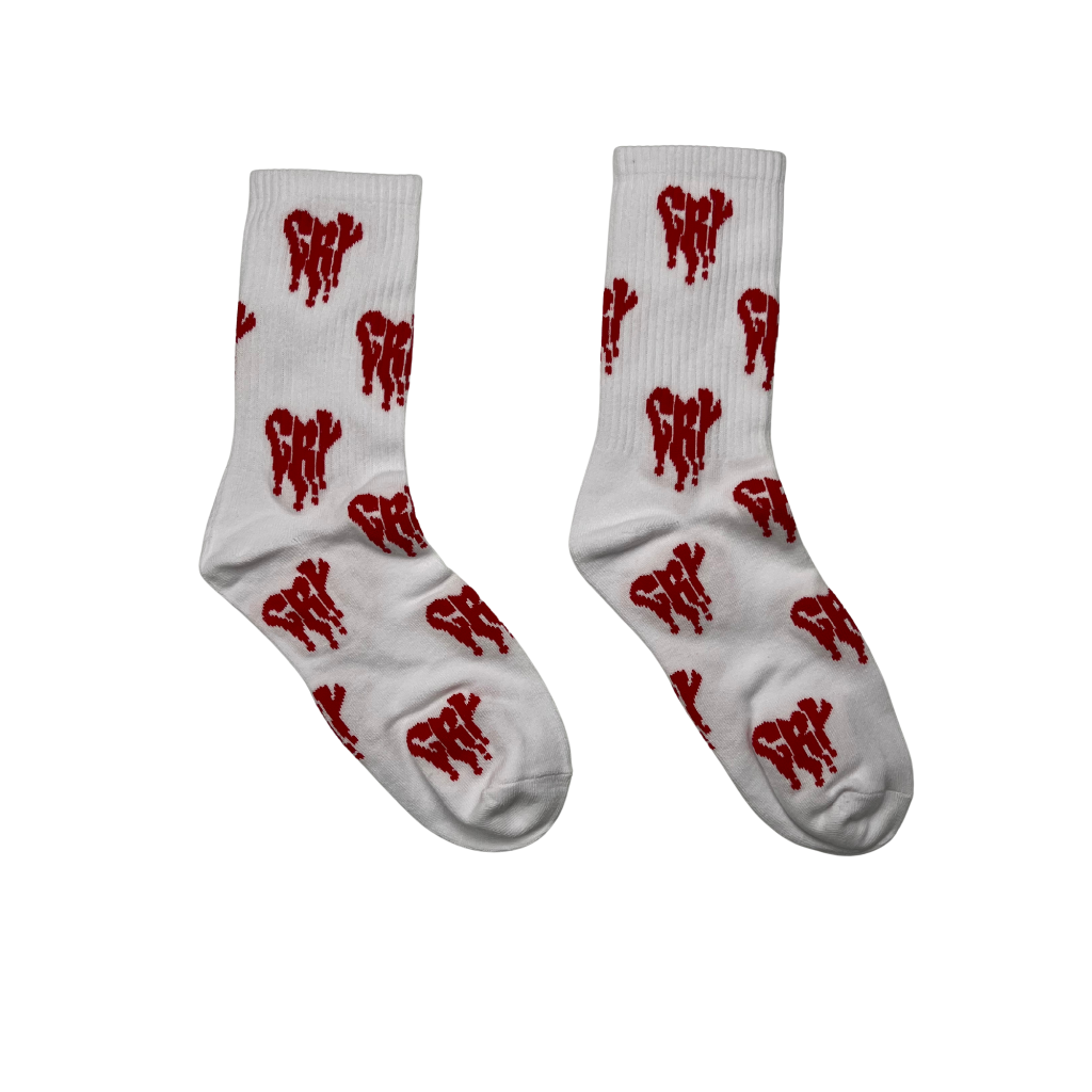 CRY FOR LOVE SOCKS (RED)